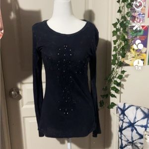 Y2K Black Vocal long sleeve shirt